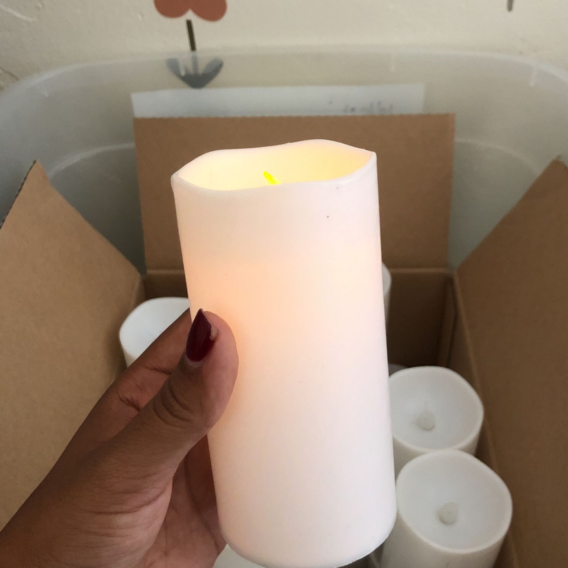 Flameless White Candles