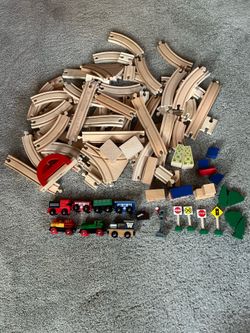Wooden train set