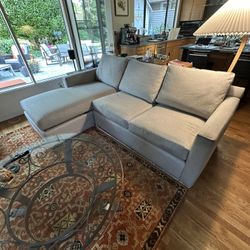 2 Piece Sectional Sofa w/ Chaise Lounge 