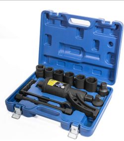 8-Pieces Heavy Duty Torque Multiplier Wrench Labor Saving Lug Nut Wrench Torque Multiplier Cr-v Socket (24mm to 38mm) for Semi Truck & RVs w/Case