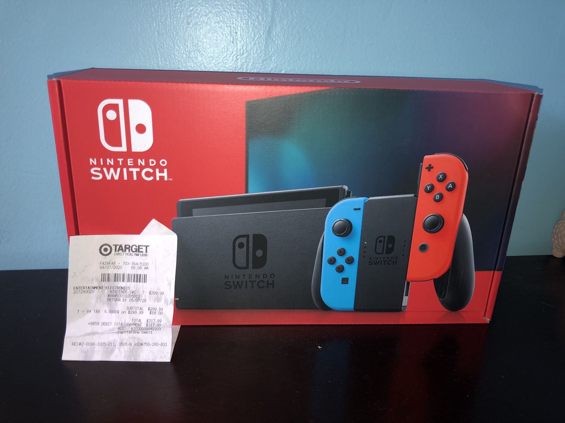 nintendo switch blue and red