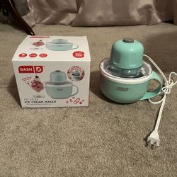 Dash My Mug Ice Cream Maker - Makes Single Serving of Gelato, Frozen Yogurt, Sorbet & More - Easy to Clean & Use - Aqua, 1 Bowl New