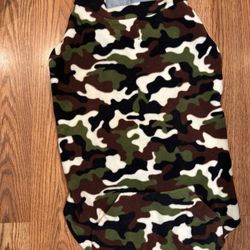 Dog fleece coat. Camouflage fleece jacket for dog. Reflective in neck. Dog sweater. Large 