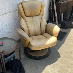 Leather Recliner Swivel Chair