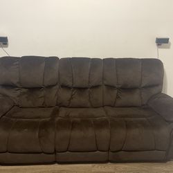 Living Room Set - 3 Piece - Brown