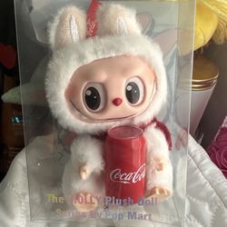 Authentic Coke Pop Mart Labubu Coca Cola Vinyl Face Plush Series + coke mini fig