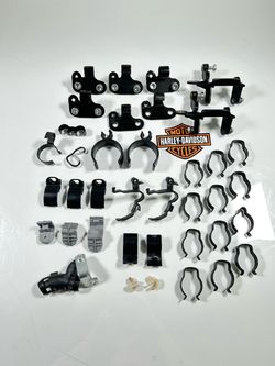 05-22 Harley Sportster XL883 XL1200 Frame Wiring Clips Brackets Hardware Lot.OBO. SM9KNT0286
