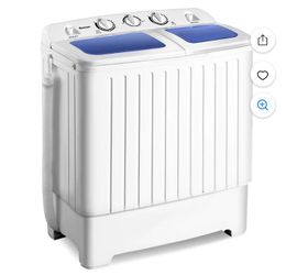 Cost way 17.6 lb Portable Mini Compact Twin Tub Washing Machine Washer Spin Dryer
