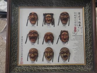 Framed Korean Masks