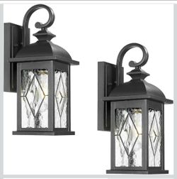 Outdoor Lights for House 15 Inch Outdoor Wall Sconce Matte Black Finish Outdoor Porch Light for Front Door Garage 2 Pack E26 Socket