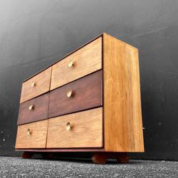 Unique Solid Wood MCM Dresser With A Reimagined Twist
