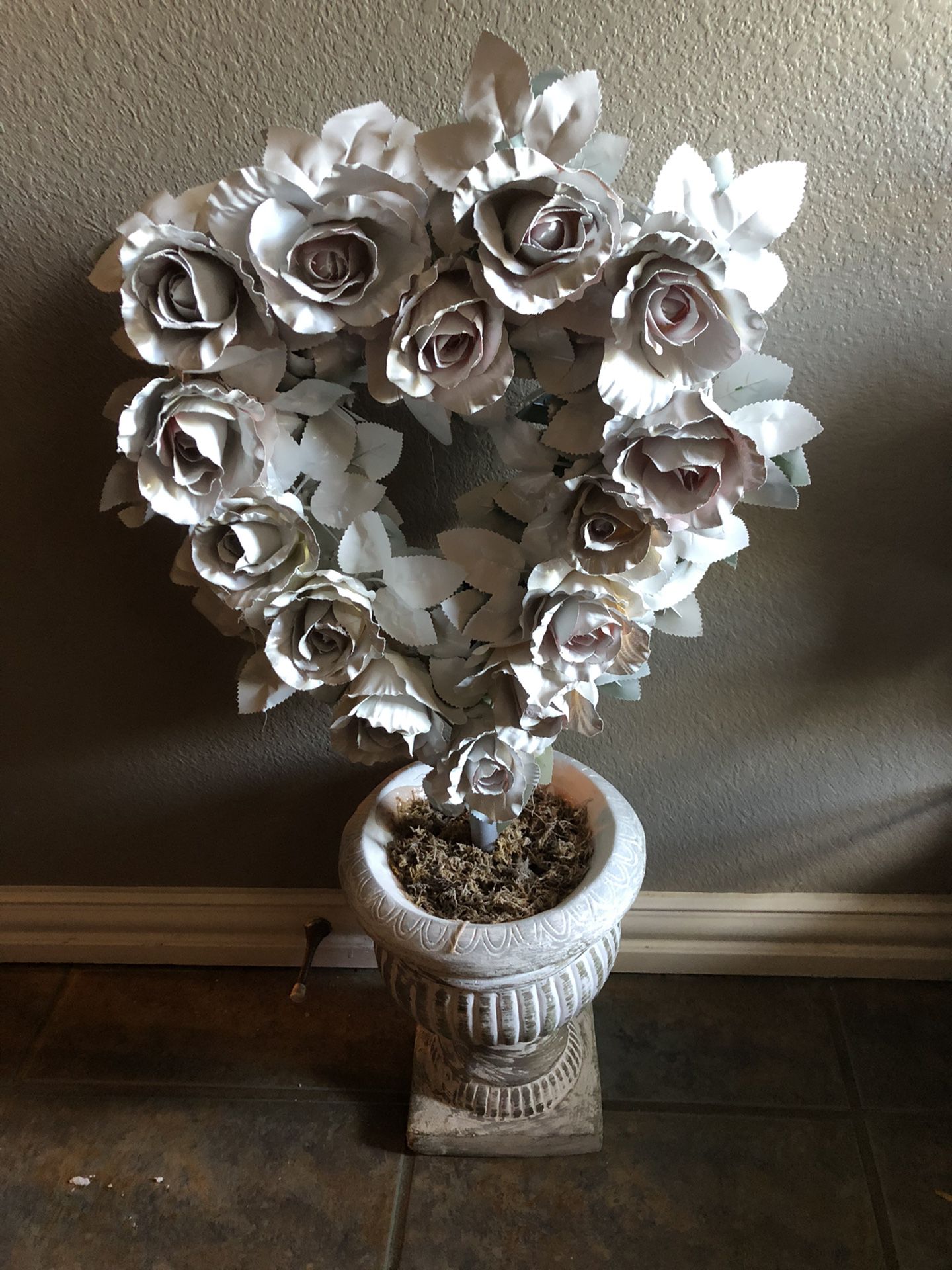 Wedding Decor: White Topiary, Rose, Knee Height