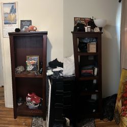 Dark Wood Shelves Book Cases