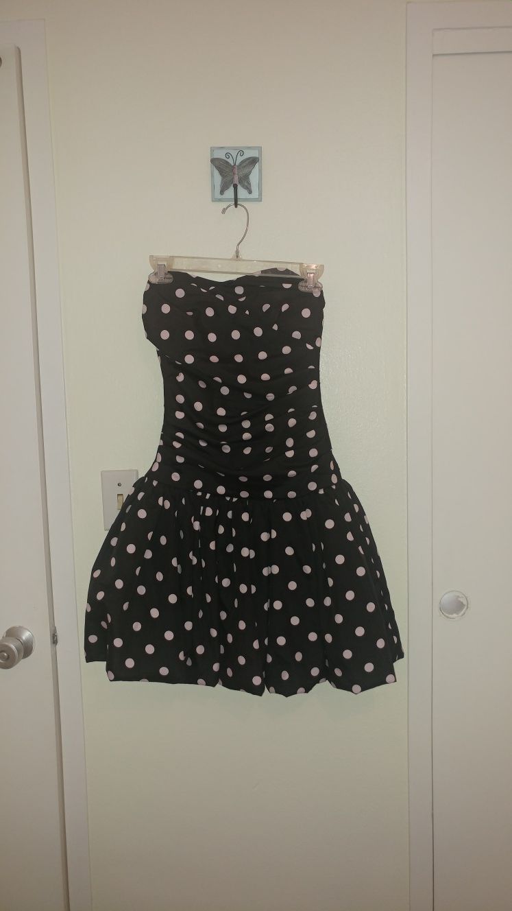 Polka dot short dress size s