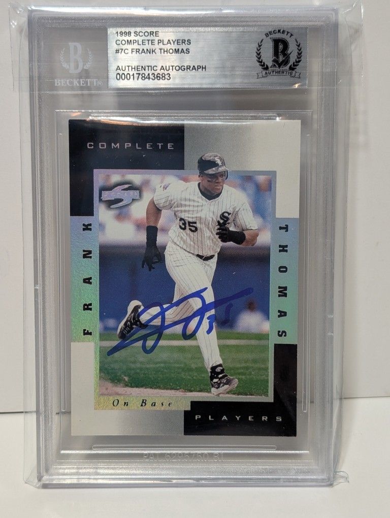 1998 Score Complete Players Frank Thomas Autograph Beckett Authentic White Sox HOF