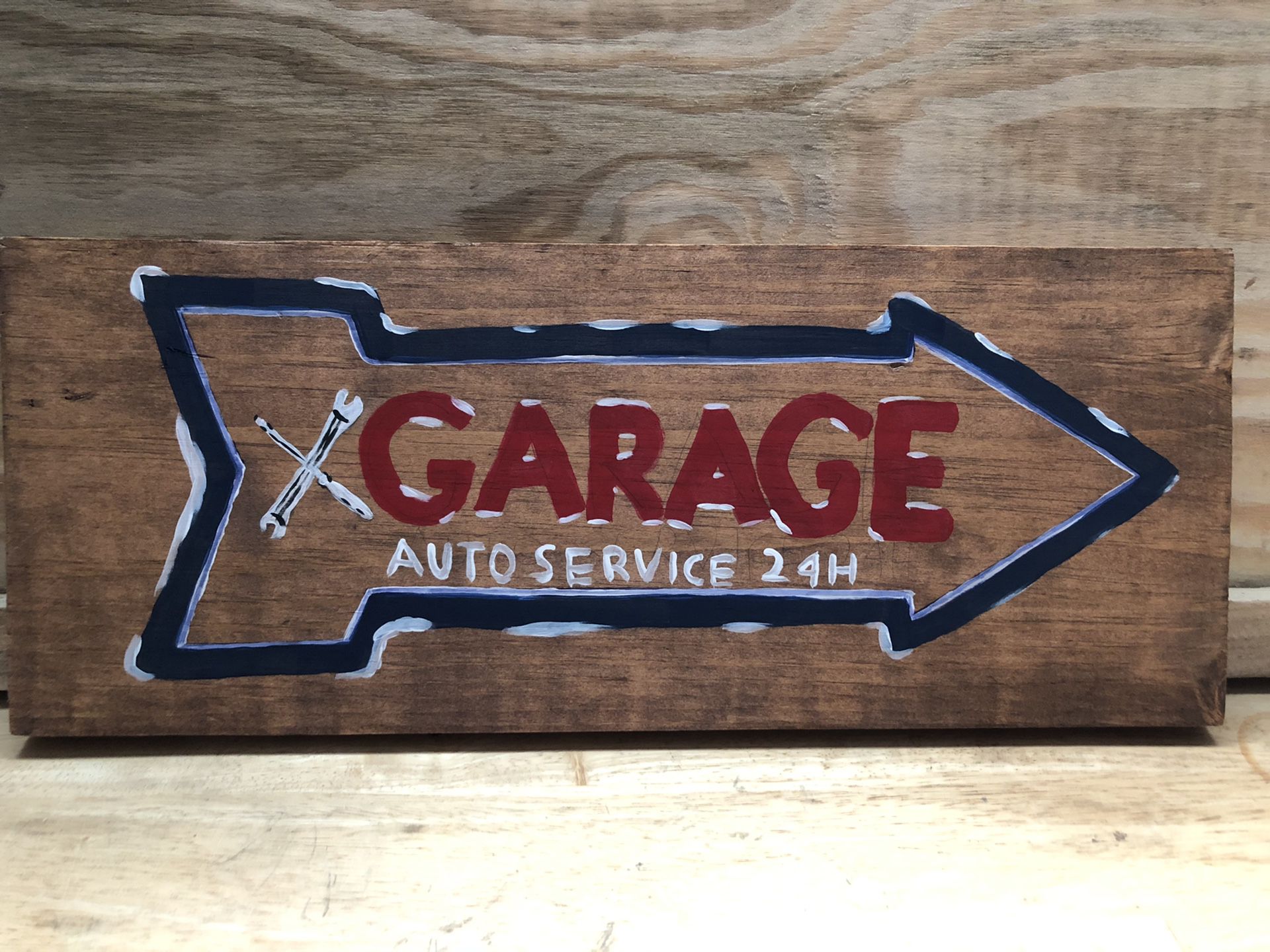 Handmade Garage auto repair sign