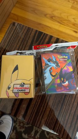 Pokémon TCG MINI PORTFOLIO PHANTASMAL FLAMES & Ultra Pro Full View Deck Box PIKACHU