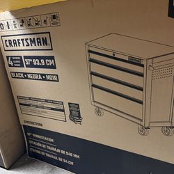Craftsman 37 tool box work station 4 drawers black