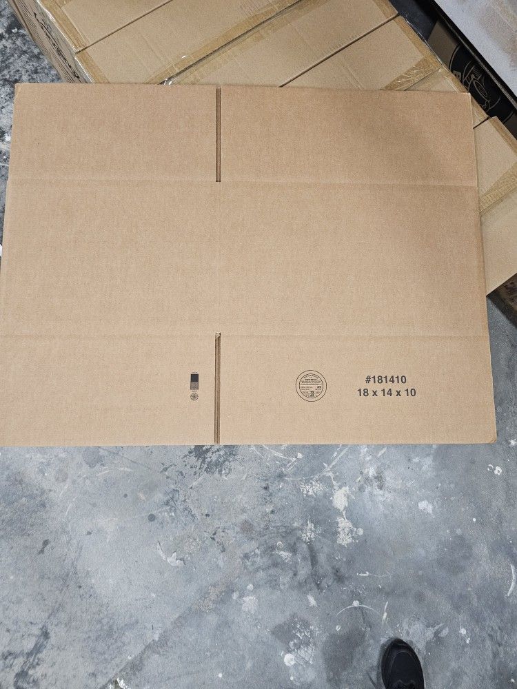 Corrugated Moving Boxes, 18x14x10, Pack Of 12