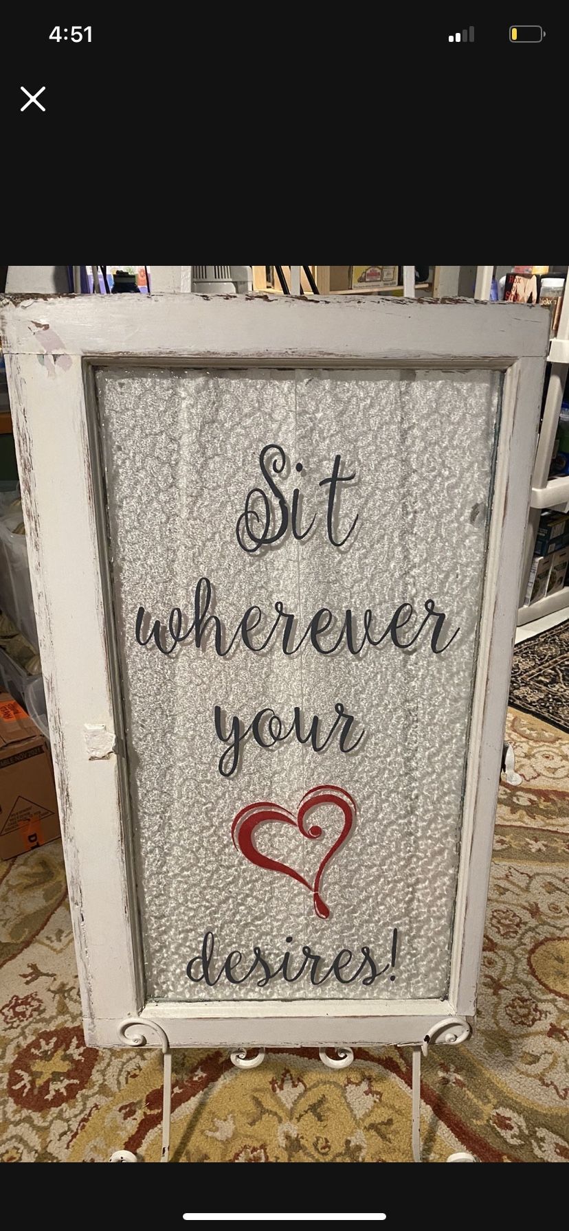 Wedding Sign Sit Wherever Your Heart Desires