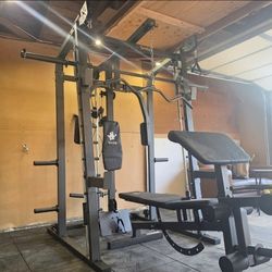 Smith Machine 2001 | Multi-Use Adj Bench | Gym Equipment | Fitness | Squat Rack | Excercise |🔴WEIGHTS AND BARBELL SOLD SEPARATELY 🔴 FREE DELIVERY 🚚