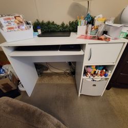 Nice White Desk Barely Used. Need It Gone