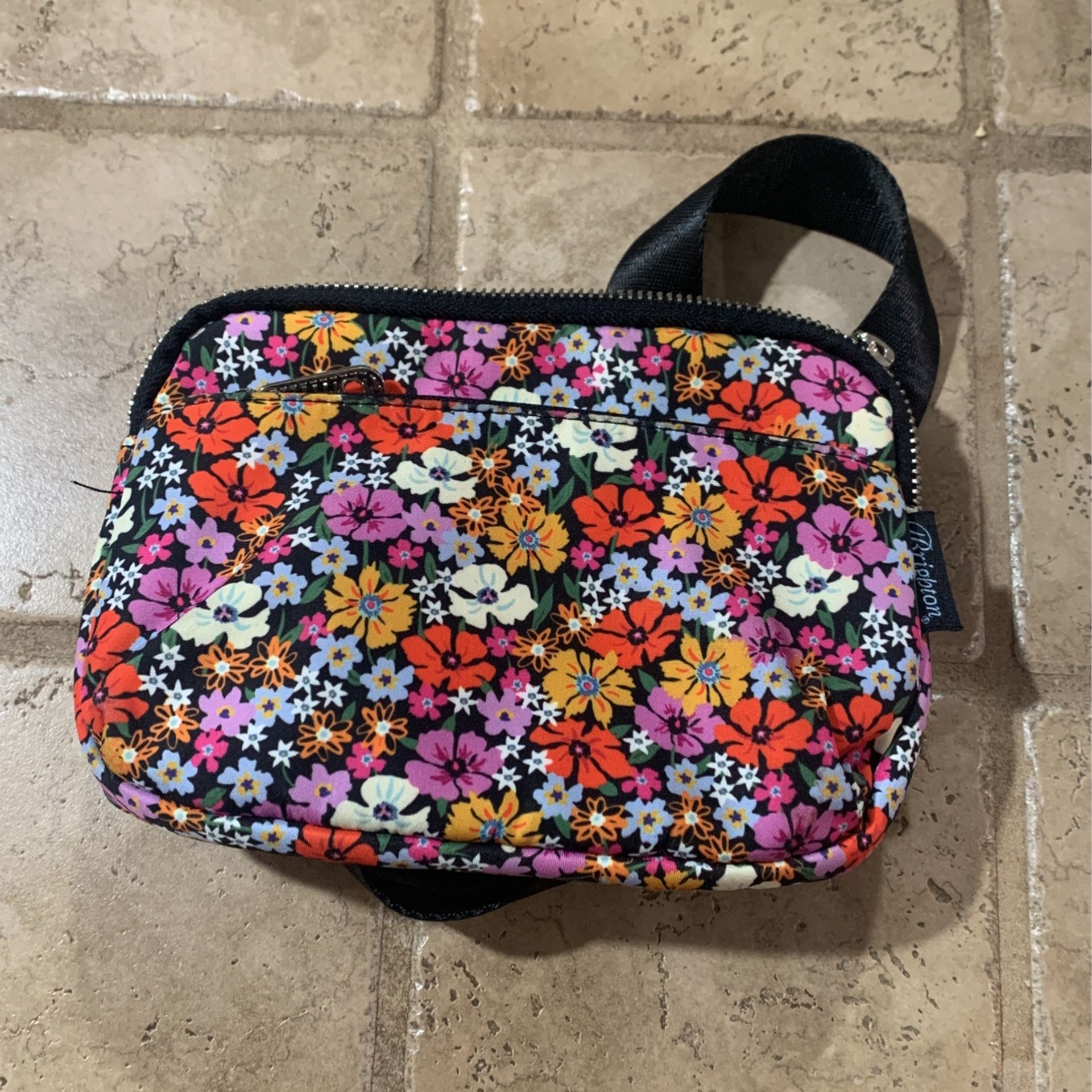 BRIGHTON PAINTED POPPIES WAIST BELT BAG-FANNY PACK