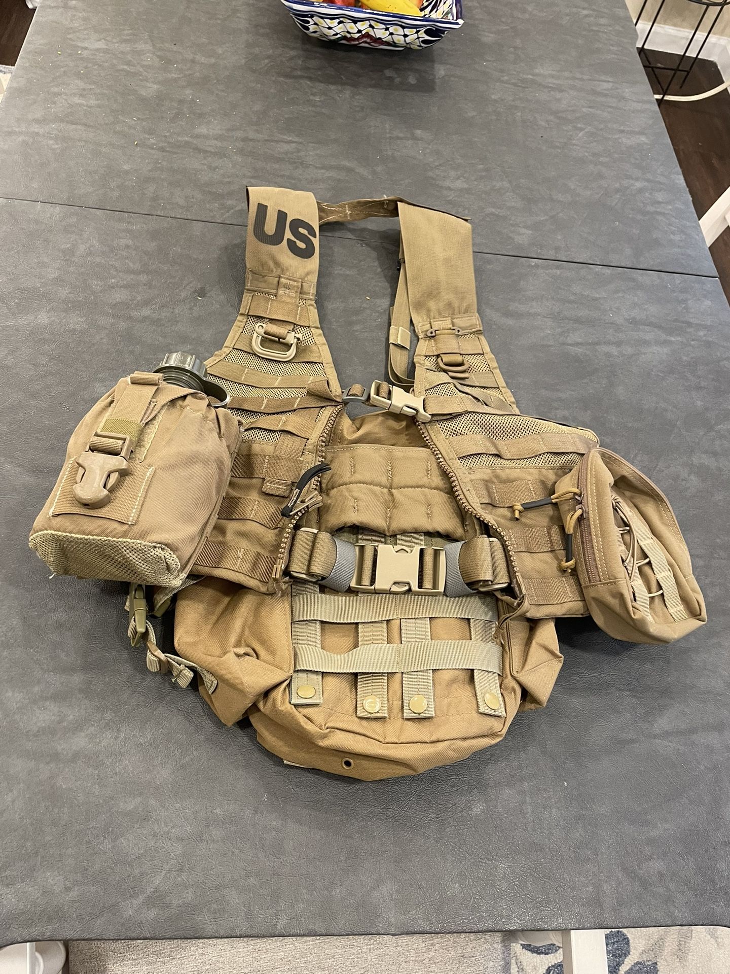 US Army Coyote Molle FLC w. ALICE-type Butt Pack+
