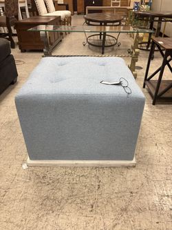 Blue cloth stool