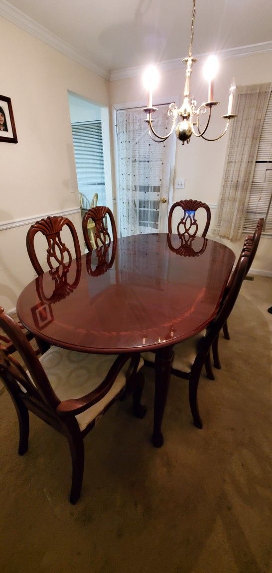  Wooden Dining Table w/6 Wooden Chairs(NEGOTIABLE)