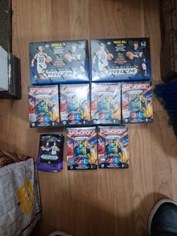 3 Panini Draft Pick Prizm Mega Boxes And 6 Monopoly Panini Prizm Boxes.