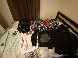 Large And Medium Hoodies The One With The Crystals On It Is 50 And The Nike One Is 30 And So Is The One With The Heart On The Back And The Hooey Is 40