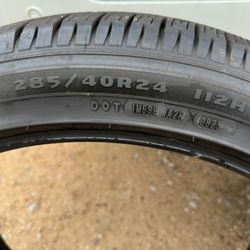 1 Tire 285/40/24 Same 285/40r24