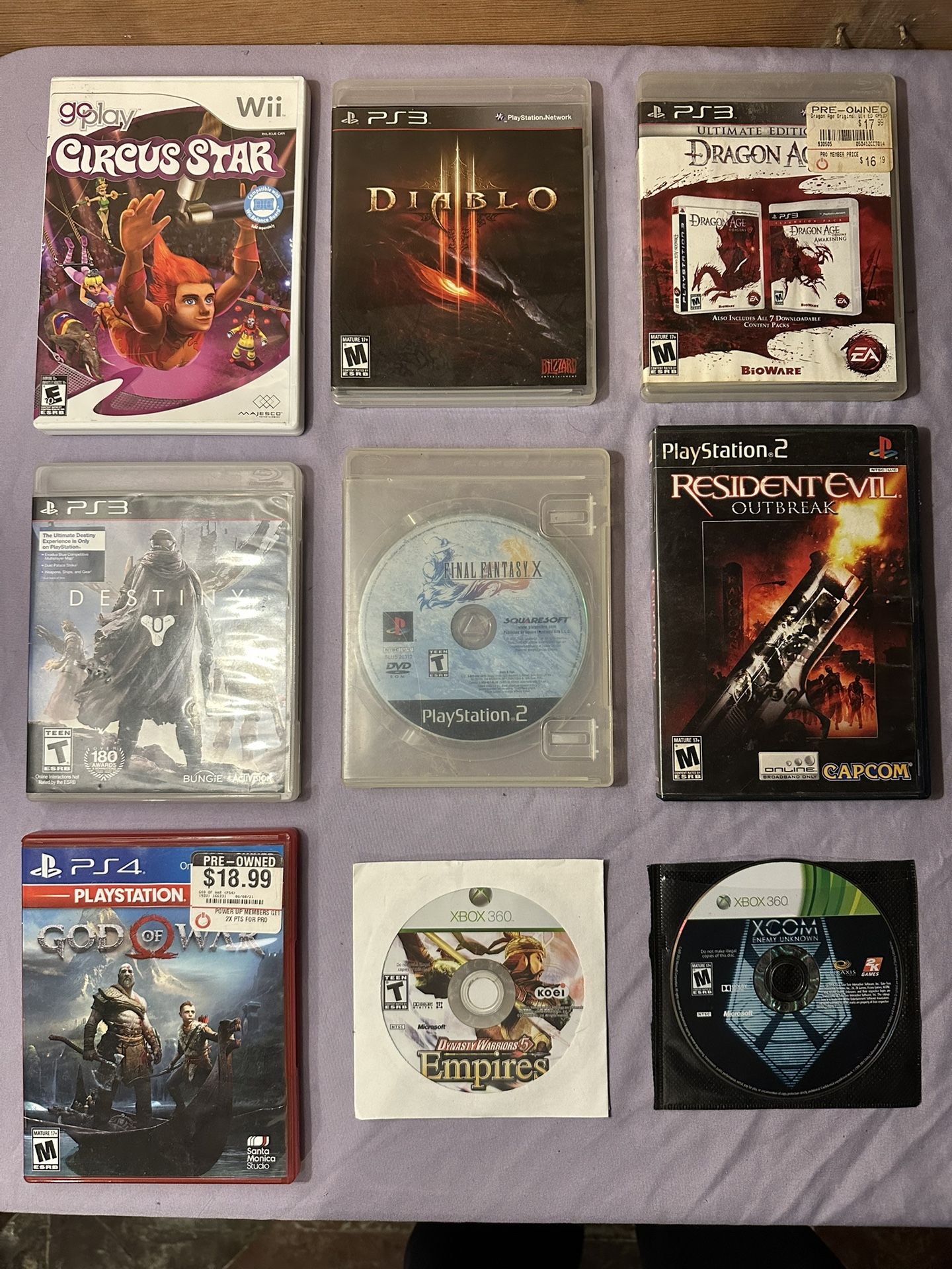 Various Retro Video Games