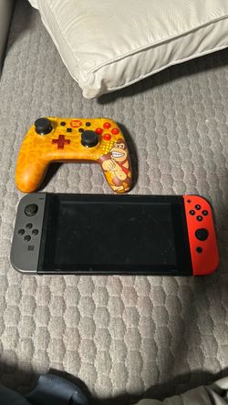 Nintendo Switch with Donkey Kong Controller
