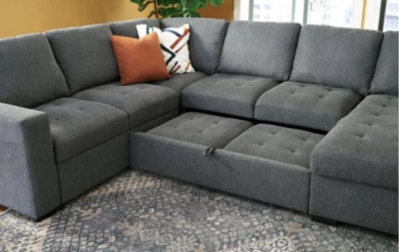 Brand New Sleeper Sectional With Storage