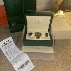 Nice Gold And Green Watch (with Receipts)