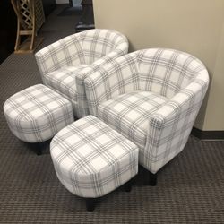 Accent Chair Clearance event- BRAND NEW- High Quality With Real Wood Legs and Frame 