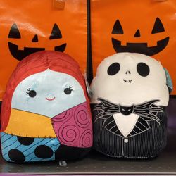 Halloween Nightmare before Christmas 12" Shally & Jack set of 2