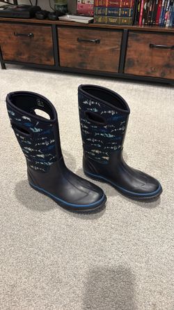 HISEA Kids Rain Boots For Boys and Girls- Size 4