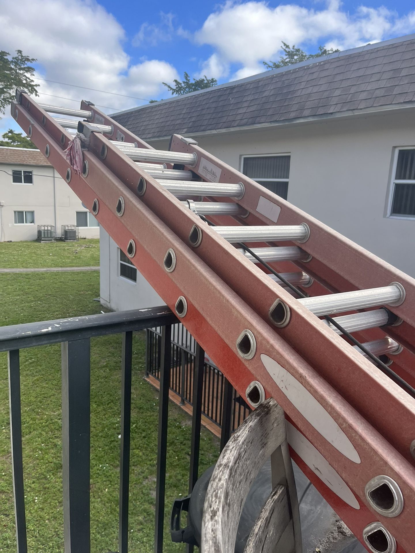 24 foot and 28 foot fiber glass ladders