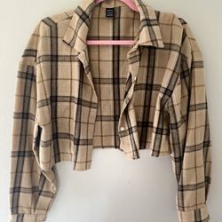 Shein cropped flannel 