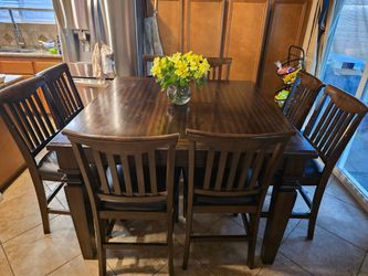 Dining 6/8 seat and table Espresso color