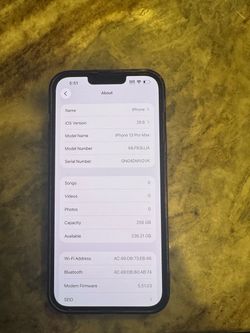 iPhone 13 Pro Max 256gb. The back is cracked!!
