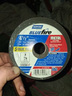 5 pack 4 1/2" bluefire metal cutting blade