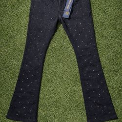 Vicious brand-Embellished Flared Denim Jeans