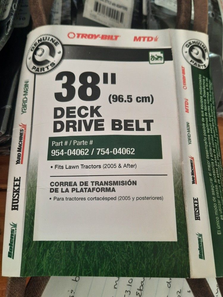 38" Deck Drive Belt