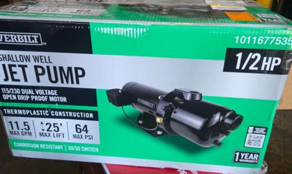 Everbilt 1/2 HP Plastic Shallow Well Jet Pump