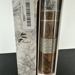 Knaid Vintage Washi Tape Set, Assorted 5 Rolls of Decorative Colored Masking Tapes for Scrapbooking, DIY Decor and Crafts, Bullet Journals, Planners, 