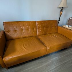 Bruss 77" Diamond-Tufted Convertible Sofa Bed